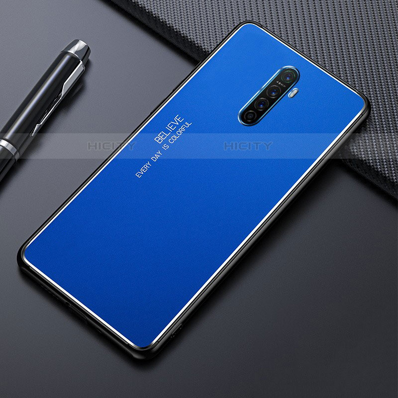 Funda Lujo Marco de Aluminio Carcasa para Oppo Reno Ace Azul