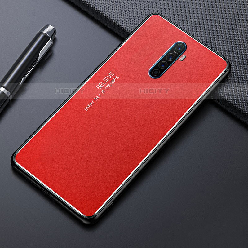 Funda Lujo Marco de Aluminio Carcasa para Oppo Reno Ace Rojo