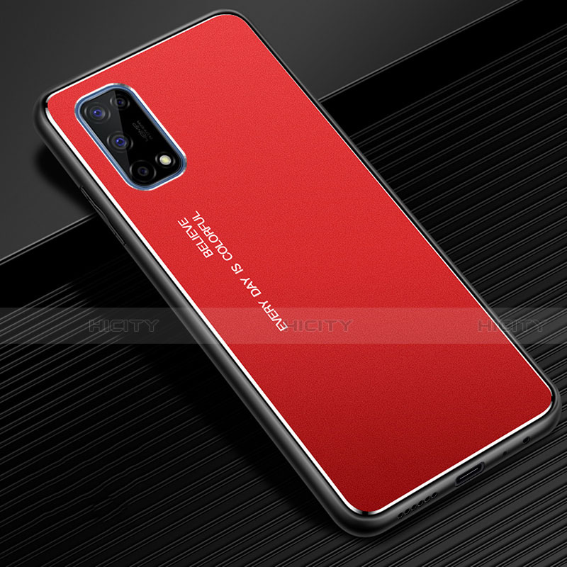 Funda Lujo Marco de Aluminio Carcasa para Realme X7 5G Rojo