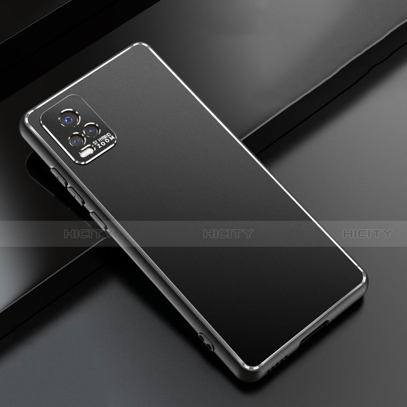 Funda Lujo Marco de Aluminio Carcasa para Vivo V20 Pro 5G Negro