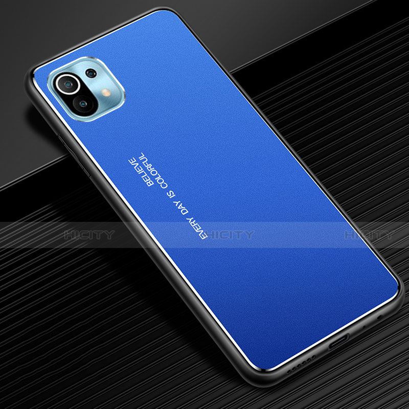 Funda Lujo Marco de Aluminio Carcasa para Xiaomi Mi 11 5G Azul