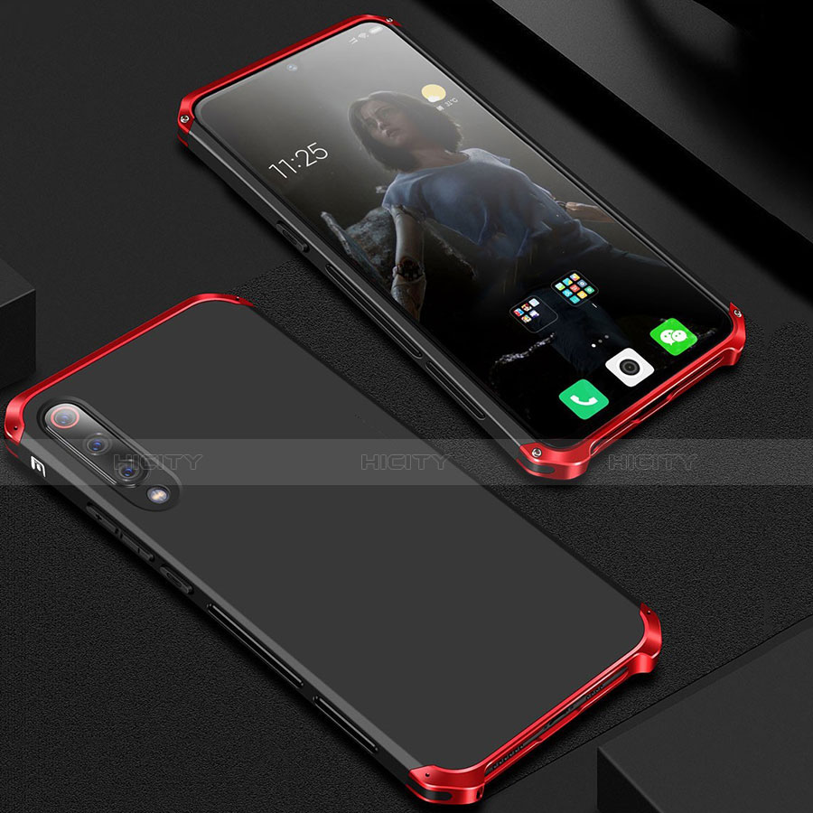 Funda Lujo Marco de Aluminio Carcasa para Xiaomi Mi 9 Rojo y Negro