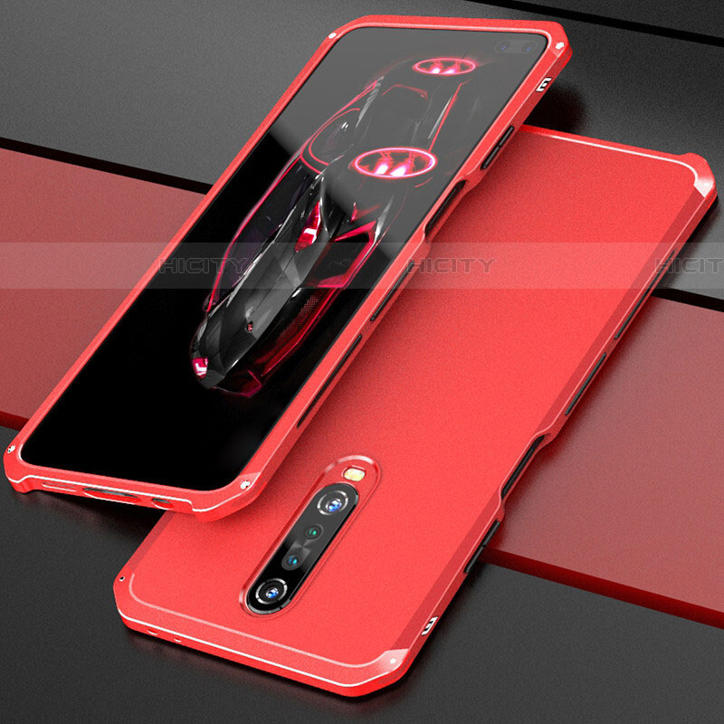 Funda Lujo Marco de Aluminio Carcasa para Xiaomi Poco X2 Rojo