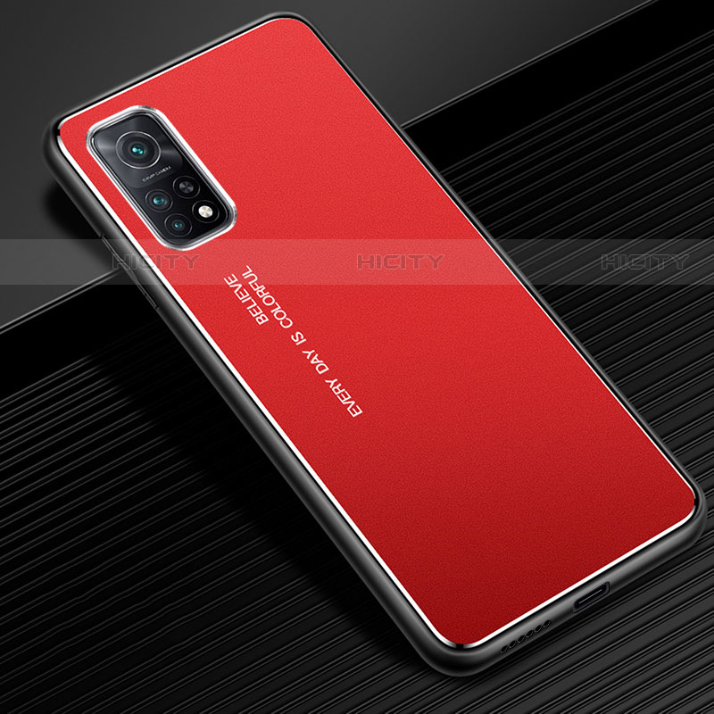 Funda Lujo Marco de Aluminio Carcasa para Xiaomi Redmi K30S 5G Rojo