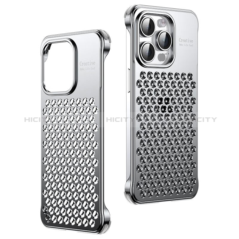 Funda Lujo Marco de Aluminio Carcasa QC1 para Apple iPhone 13 Pro Max