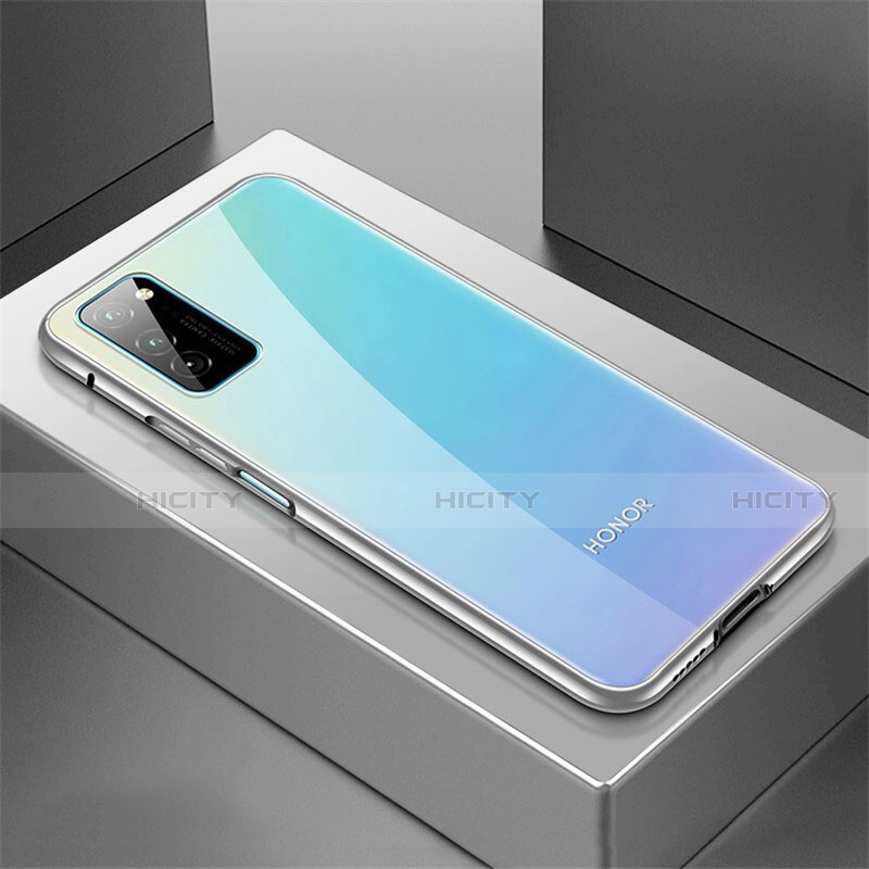 Funda Lujo Marco de Aluminio Carcasa T01 para Huawei Honor V30 Pro 5G Plata