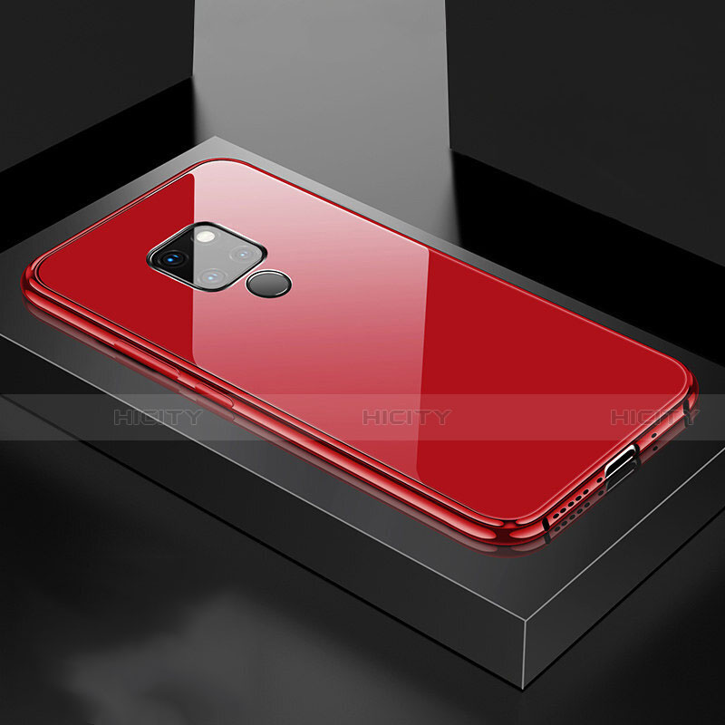 Funda Lujo Marco de Aluminio Carcasa T01 para Huawei Mate 20 X 5G Rojo