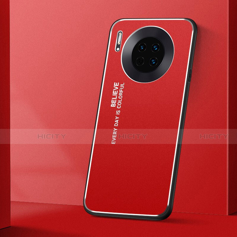 Funda Lujo Marco de Aluminio Carcasa T01 para Huawei Mate 30 5G Rojo