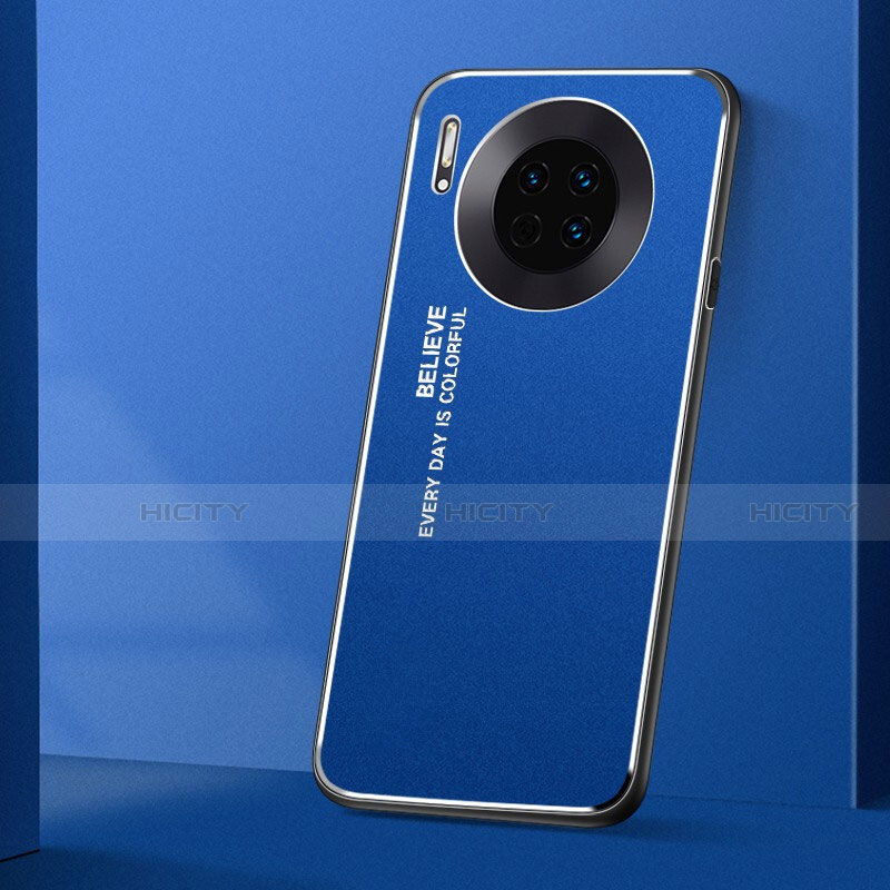 Funda Lujo Marco de Aluminio Carcasa T01 para Huawei Mate 30 Azul