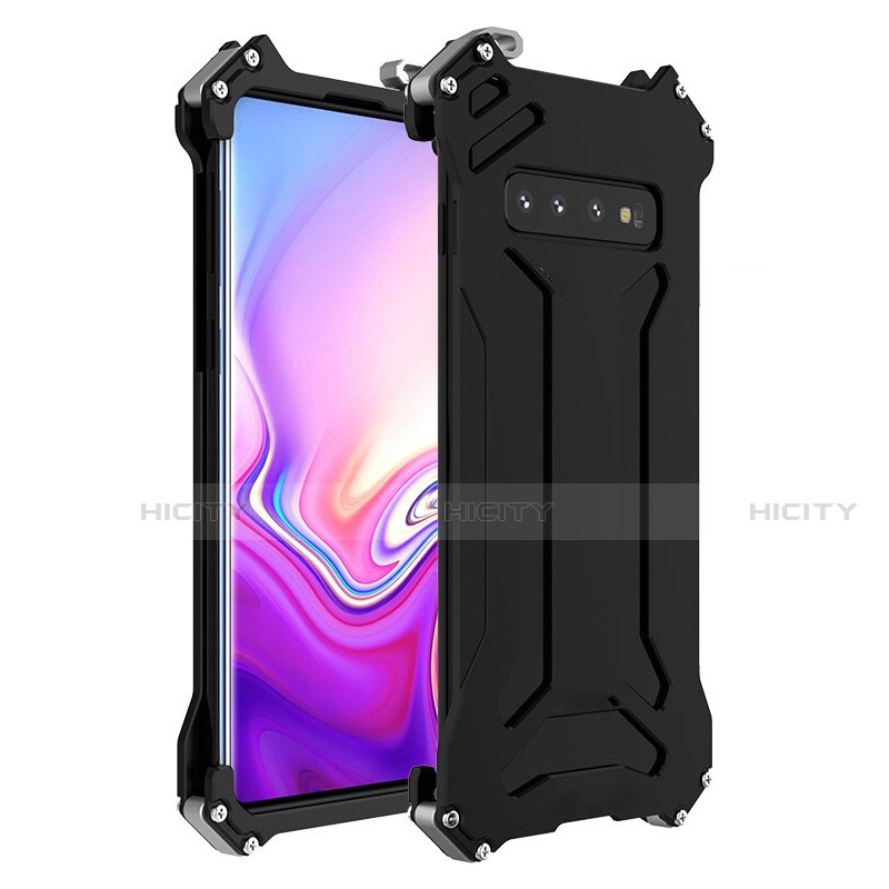 Funda Lujo Marco de Aluminio Carcasa T01 para Samsung Galaxy S10 5G Negro