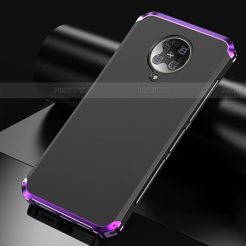 Funda Lujo Marco de Aluminio Carcasa T01 para Xiaomi Poco F2 Pro Morado