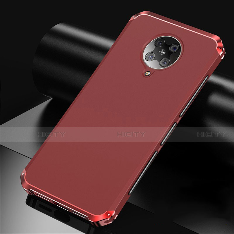 Funda Lujo Marco de Aluminio Carcasa T01 para Xiaomi Redmi K30 Pro Zoom Rojo