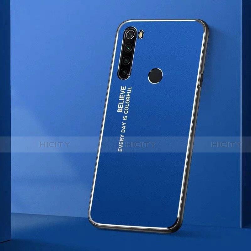 Funda Lujo Marco de Aluminio Carcasa T01 para Xiaomi Redmi Note 8T Azul