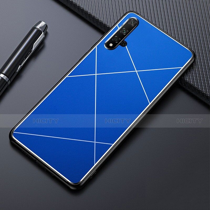 Funda Lujo Marco de Aluminio Carcasa T02 para Huawei Honor 20S Azul