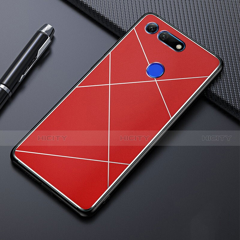 Funda Lujo Marco de Aluminio Carcasa T02 para Huawei Honor V20 Rojo