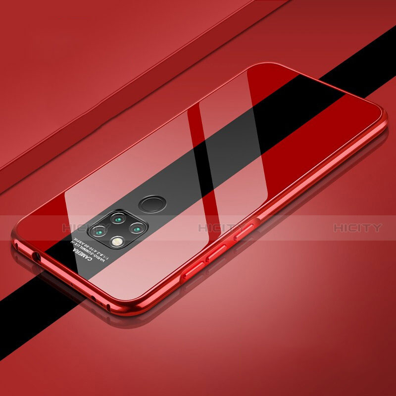 Funda Lujo Marco de Aluminio Carcasa T02 para Huawei Mate 20 X 5G Rojo