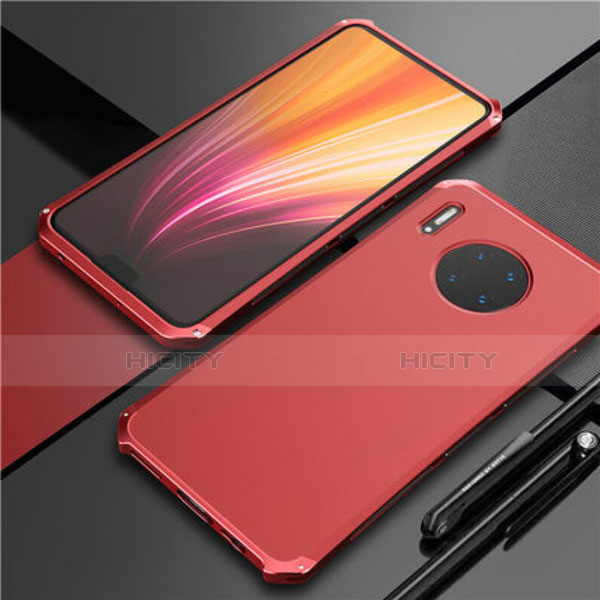 Funda Lujo Marco de Aluminio Carcasa T02 para Huawei Mate 30 5G Rojo