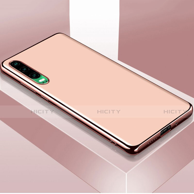 Funda Lujo Marco de Aluminio Carcasa T02 para Huawei P30 Rosa