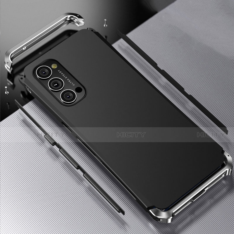 Funda Lujo Marco de Aluminio Carcasa T02 para Oppo Reno4 5G