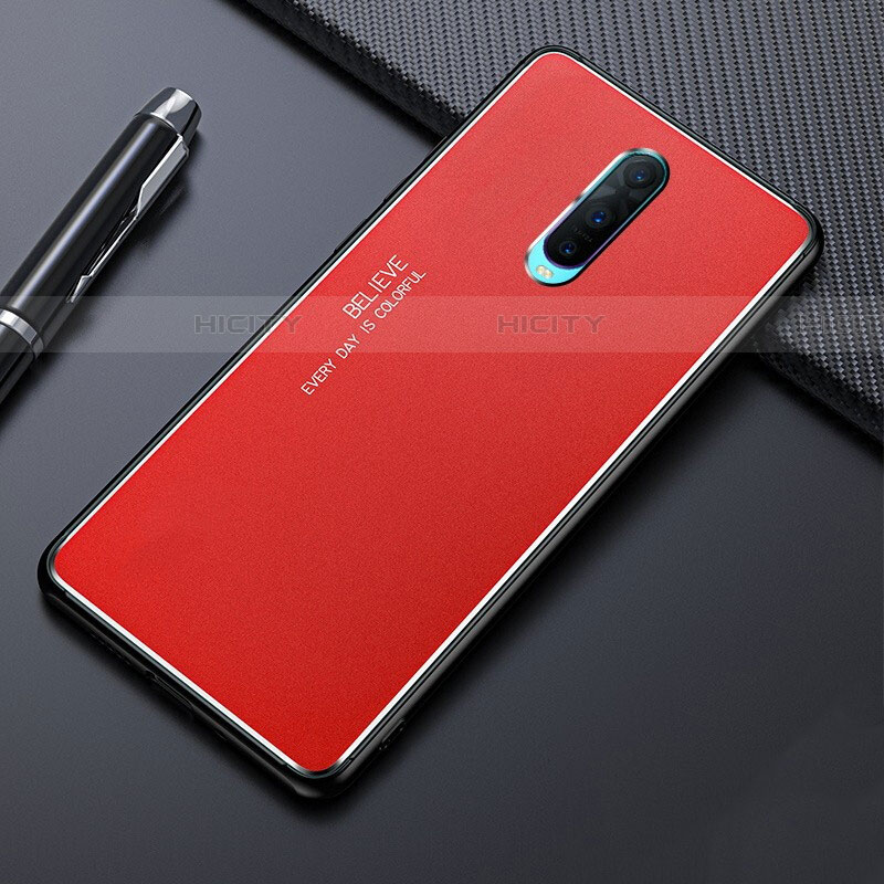 Funda Lujo Marco de Aluminio Carcasa T02 para Oppo RX17 Pro Rojo