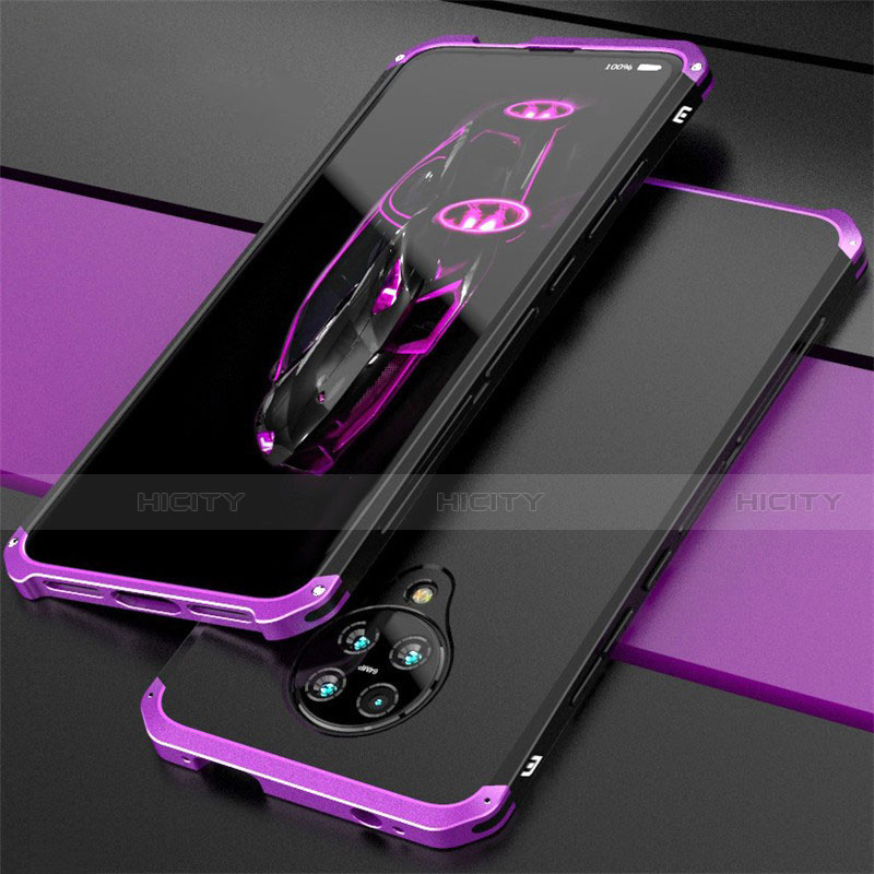 Funda Lujo Marco de Aluminio Carcasa T03 para Xiaomi Redmi K30 Pro Zoom Morado