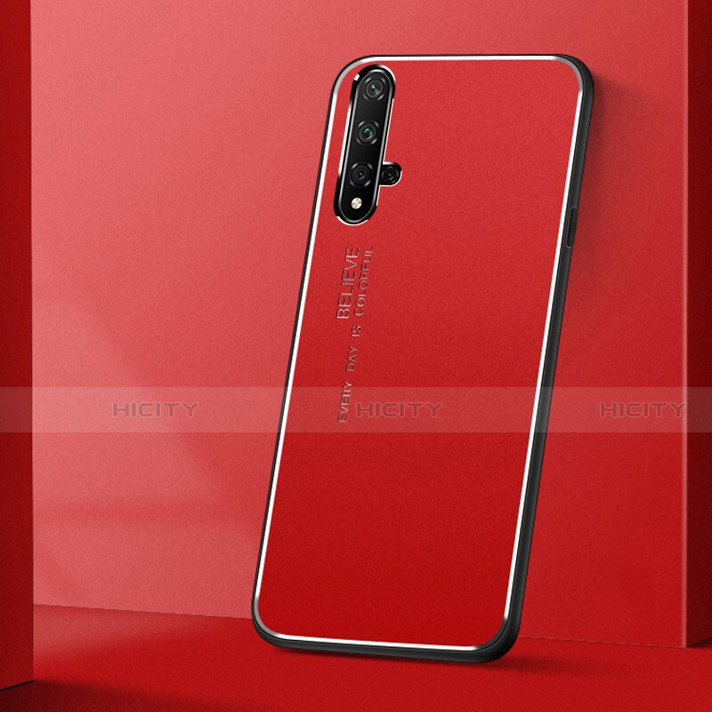 Funda Lujo Marco de Aluminio Carcasa T04 para Huawei Honor 20S Rojo