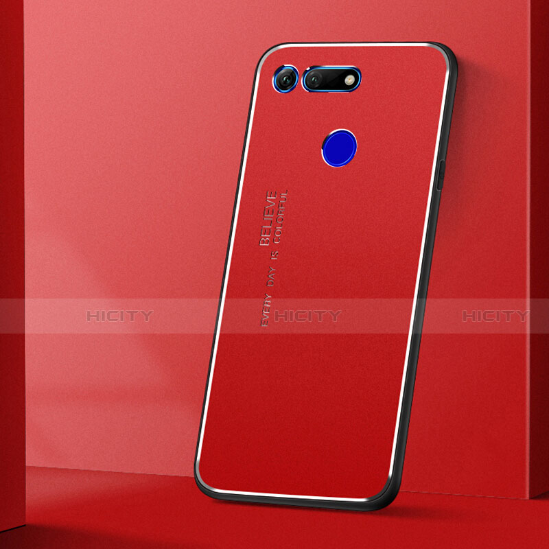 Funda Lujo Marco de Aluminio Carcasa T04 para Huawei Honor View 20 Rojo