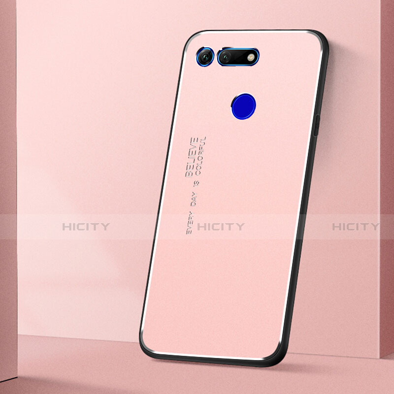 Funda Lujo Marco de Aluminio Carcasa T04 para Huawei Honor View 20 Rosa