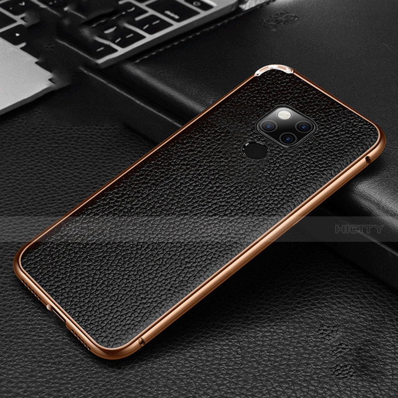 Funda Lujo Marco de Aluminio Carcasa T08 para Huawei Mate 20 X 5G Oro