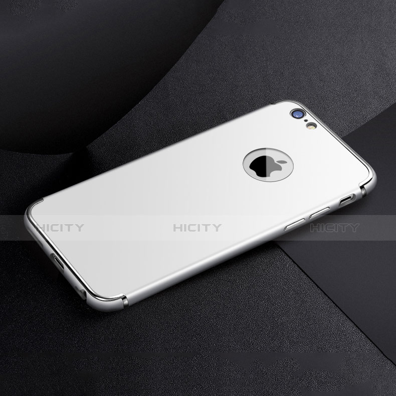 Funda Lujo Marco de Aluminio para Apple iPhone 6S Plus Plata