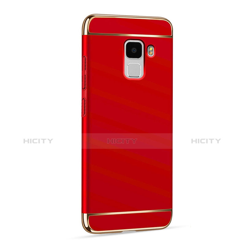 Funda Lujo Marco de Aluminio para Huawei Honor 7 Dual SIM Rojo