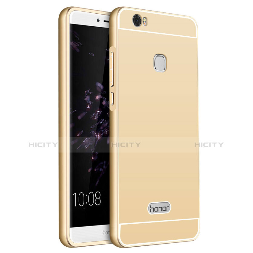 Funda Lujo Marco de Aluminio para Huawei Honor Note 8 Oro