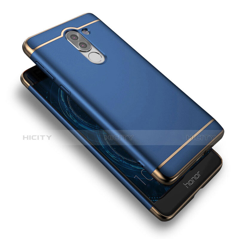 Funda Lujo Marco de Aluminio para Huawei Mate 9 Lite Azul