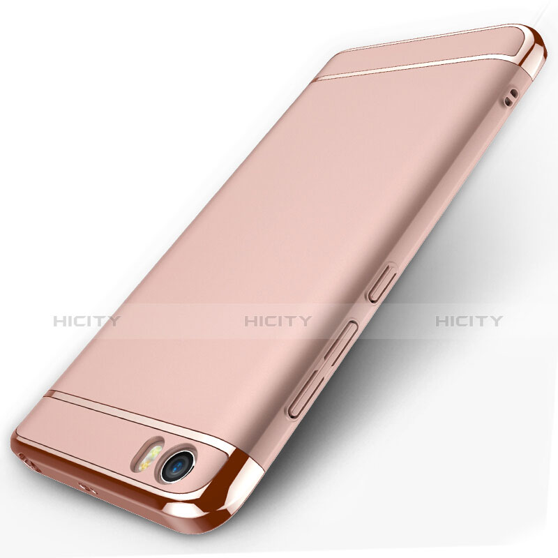 Funda Lujo Marco de Aluminio para Xiaomi Mi 5 Oro Rosa