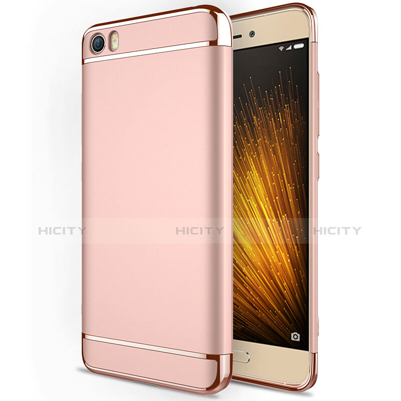 Funda Lujo Marco de Aluminio para Xiaomi Mi 5 Oro Rosa