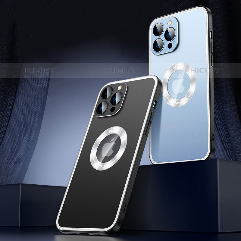 Funda Lujo Marco de Aluminio y Silicona Carcasa Bumper con Mag-Safe Magnetic JL4 para Apple iPhone 15 Pro