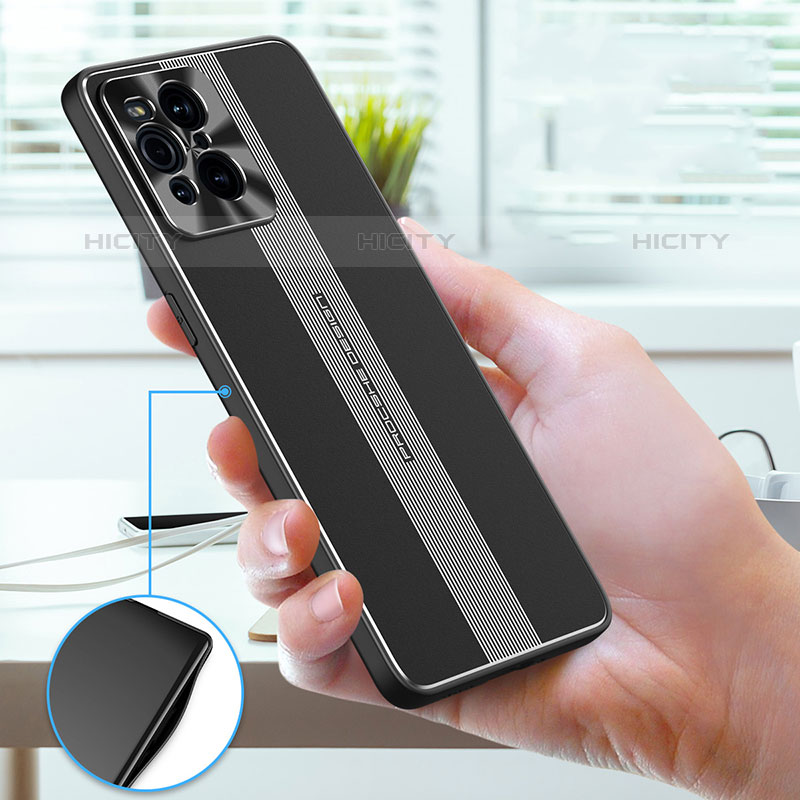 Funda Lujo Marco de Aluminio y Silicona Carcasa Bumper J01 para Oppo Find X3 Pro 5G