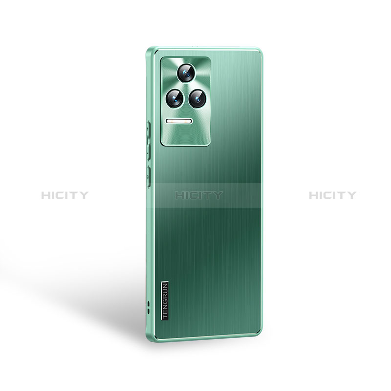 Funda Lujo Marco de Aluminio y Silicona Carcasa Bumper J01 para Xiaomi Redmi K50 5G Verde