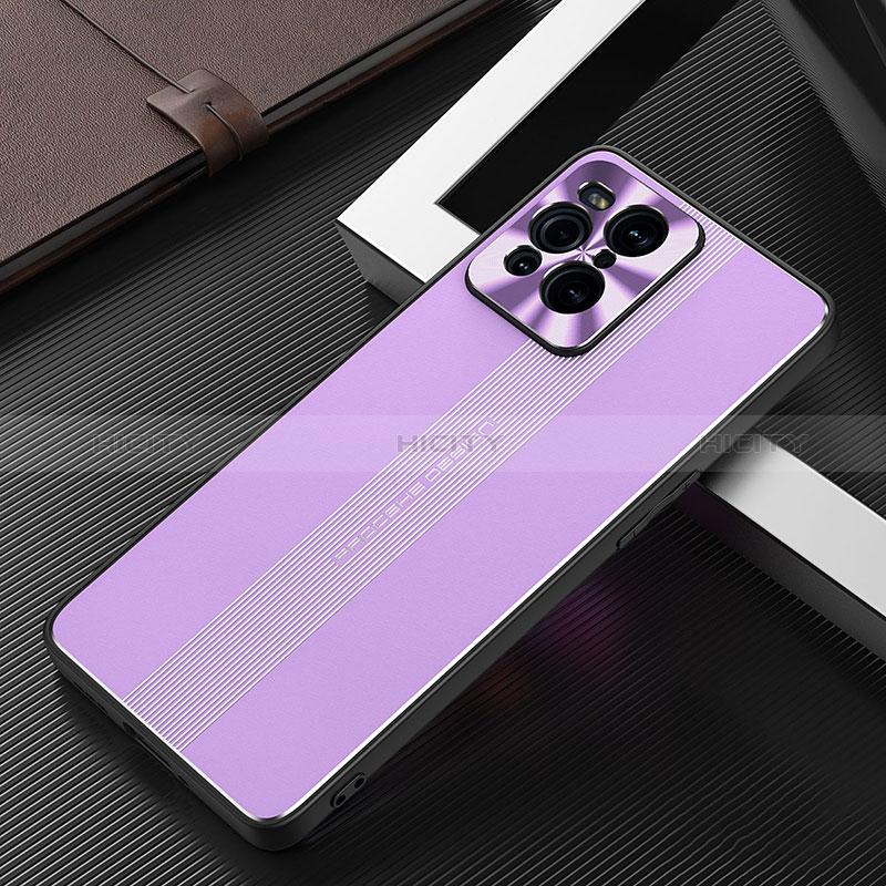 Funda Lujo Marco de Aluminio y Silicona Carcasa Bumper J02 para Oppo Find X3 5G