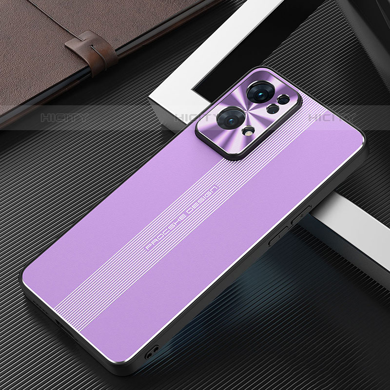 Funda Lujo Marco de Aluminio y Silicona Carcasa Bumper J02 para Oppo Reno7 Pro 5G