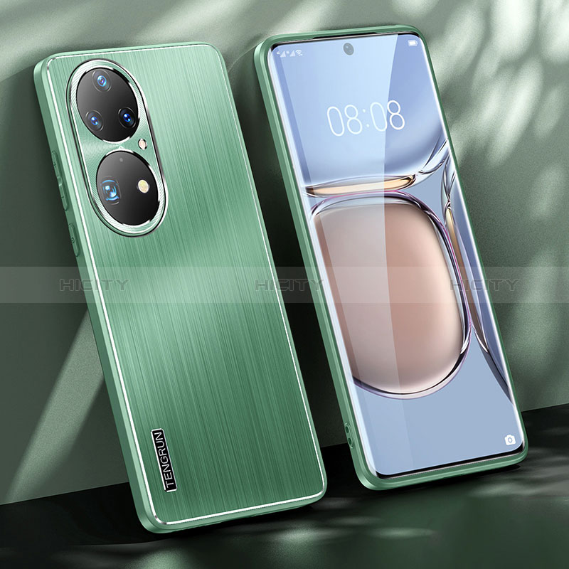 Funda Lujo Marco de Aluminio y Silicona Carcasa Bumper JL1 para Huawei P50 Pro