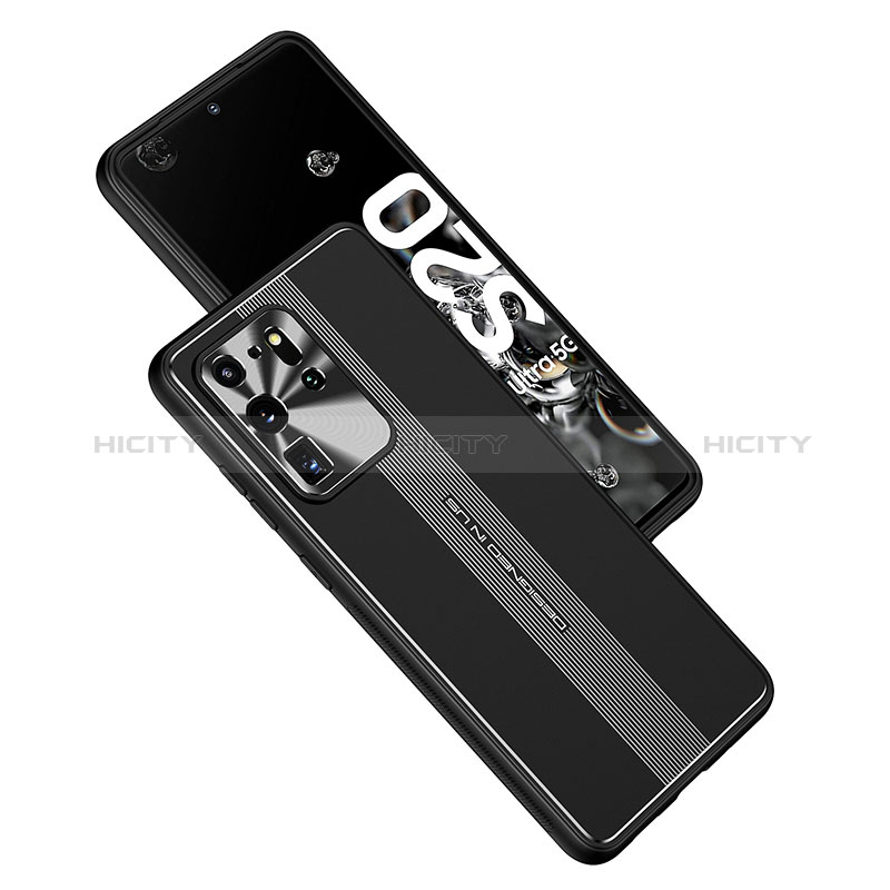 Funda Lujo Marco de Aluminio y Silicona Carcasa Bumper JL1 para Samsung Galaxy S20 Ultra 5G Negro