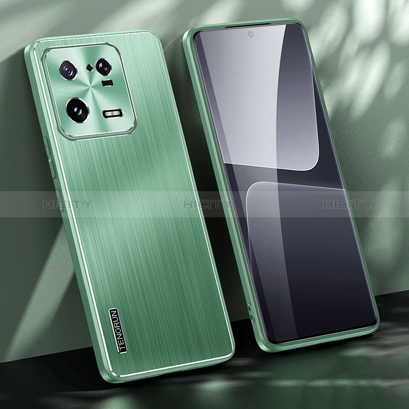 Funda Lujo Marco de Aluminio y Silicona Carcasa Bumper JL1 para Xiaomi Mi 13 Pro 5G Verde