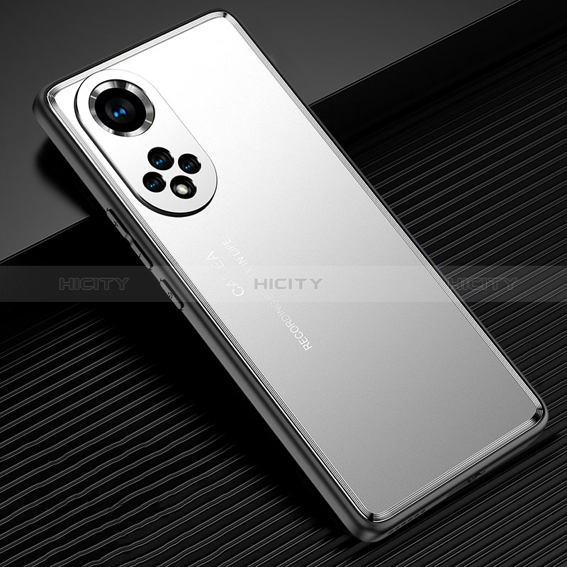 Funda Lujo Marco de Aluminio y Silicona Carcasa Bumper JL2 para Huawei Honor 50 Pro 5G Plata