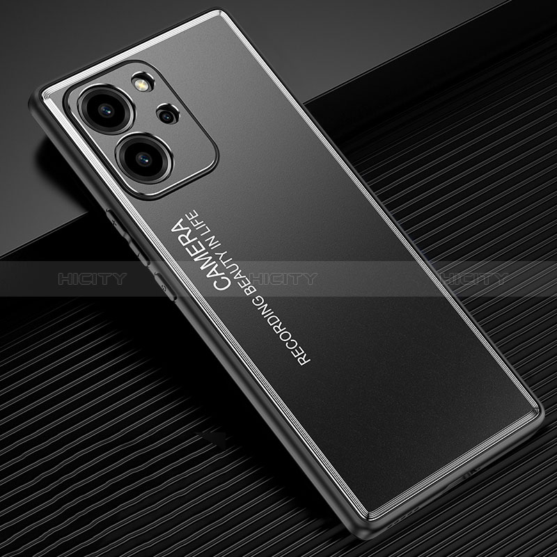 Funda Lujo Marco de Aluminio y Silicona Carcasa Bumper JL2 para Huawei Honor 80 SE 5G Negro