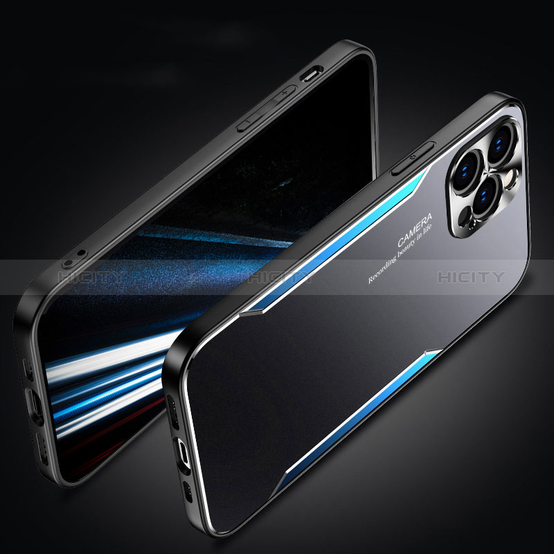 Funda Lujo Marco de Aluminio y Silicona Carcasa Bumper JL3 para Apple iPhone 14 Plus