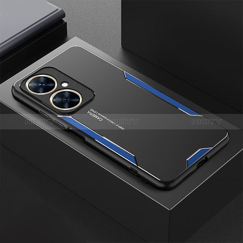 Funda Lujo Marco de Aluminio y Silicona Carcasa Bumper JL3 para Huawei Nova 11i