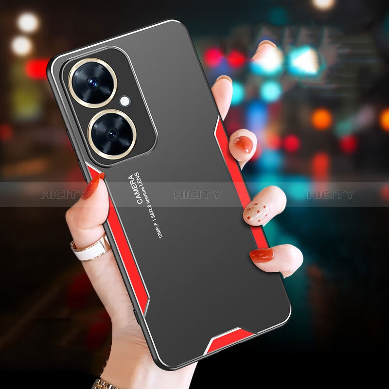 Funda Lujo Marco de Aluminio y Silicona Carcasa Bumper JL3 para Huawei Nova 11i