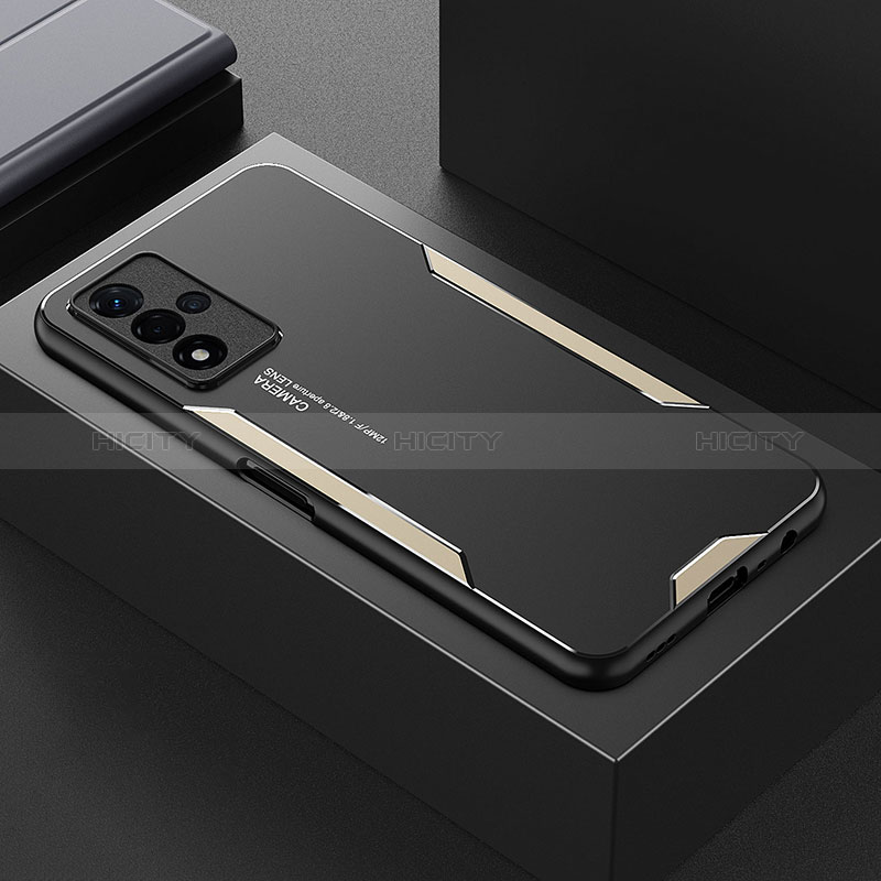 Funda Lujo Marco de Aluminio y Silicona Carcasa Bumper para Oppo A93s 5G