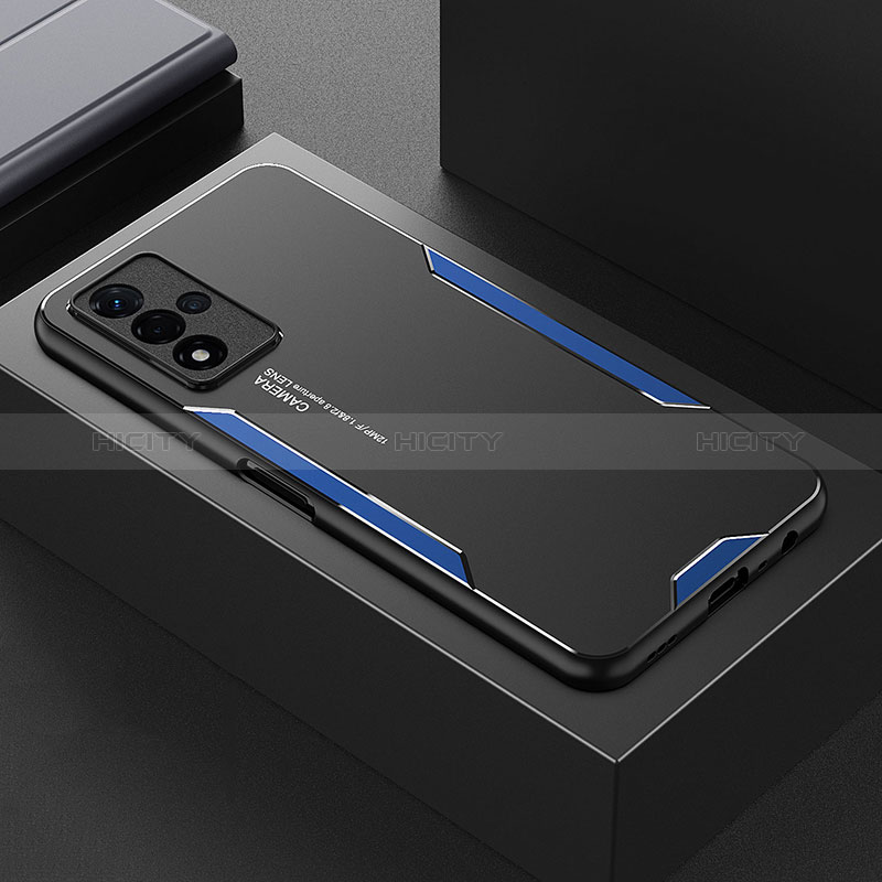 Funda Lujo Marco de Aluminio y Silicona Carcasa Bumper para Oppo A93s 5G